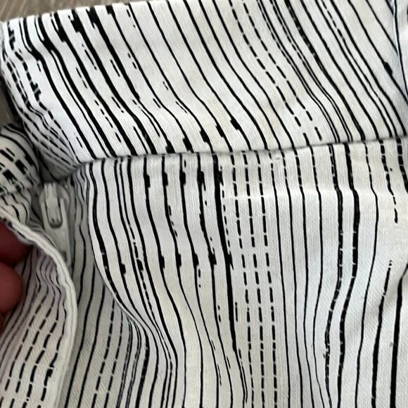 OPEN EDIT Relaxed Fit Linen Blend Pants Size Small Striped Tailored Trousers - Picture 13 of 16